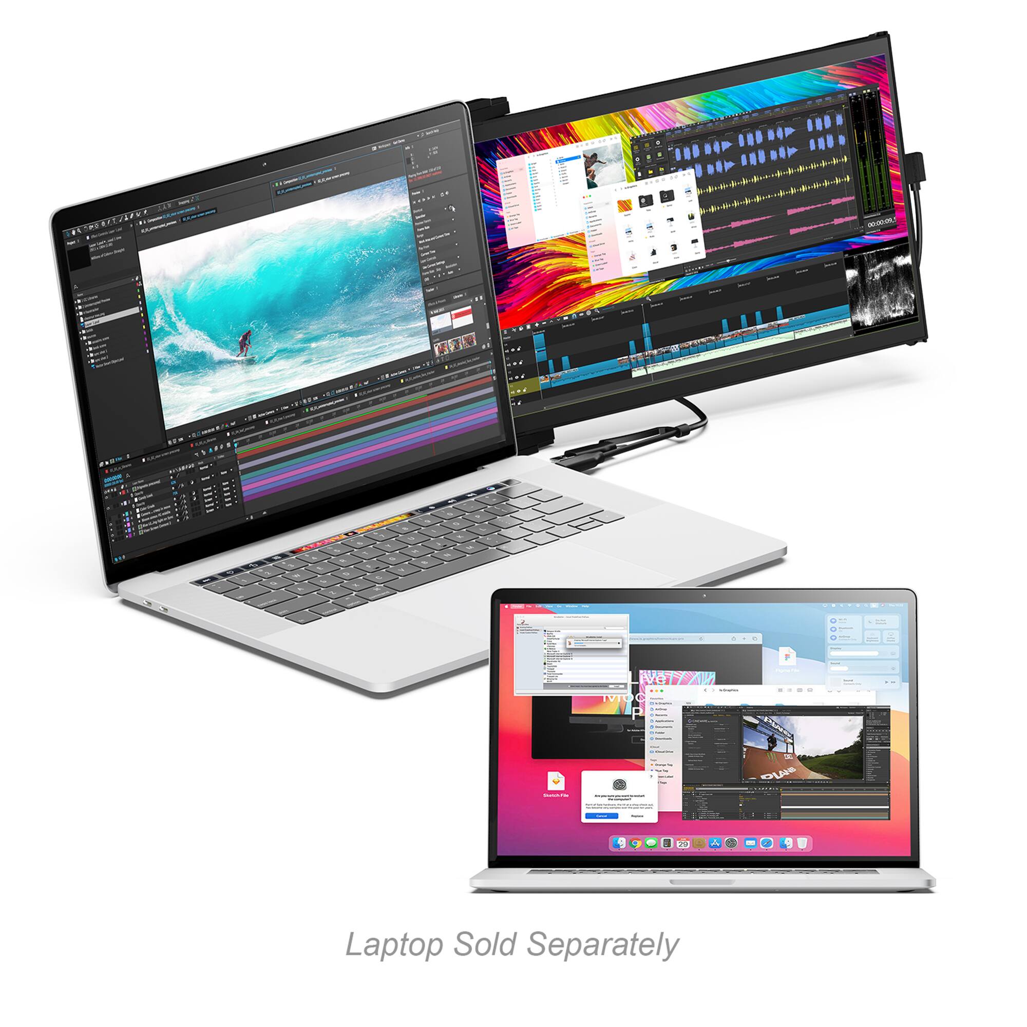 Alt View 11. Mobile Pixels - DUEX Max DS 14.1" IPS LCD Monitor - Black.