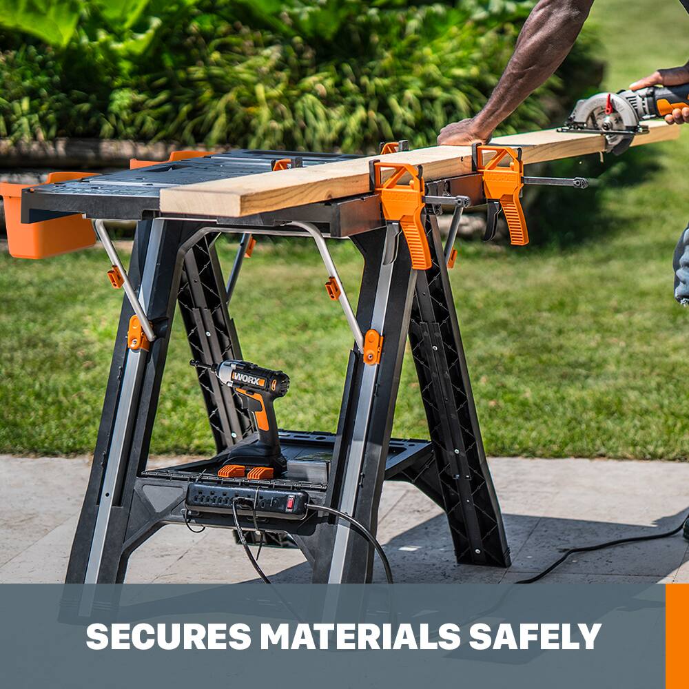 The text "WORX SECURES MATERIALS SAFELY" is already correct and does not require any changes.