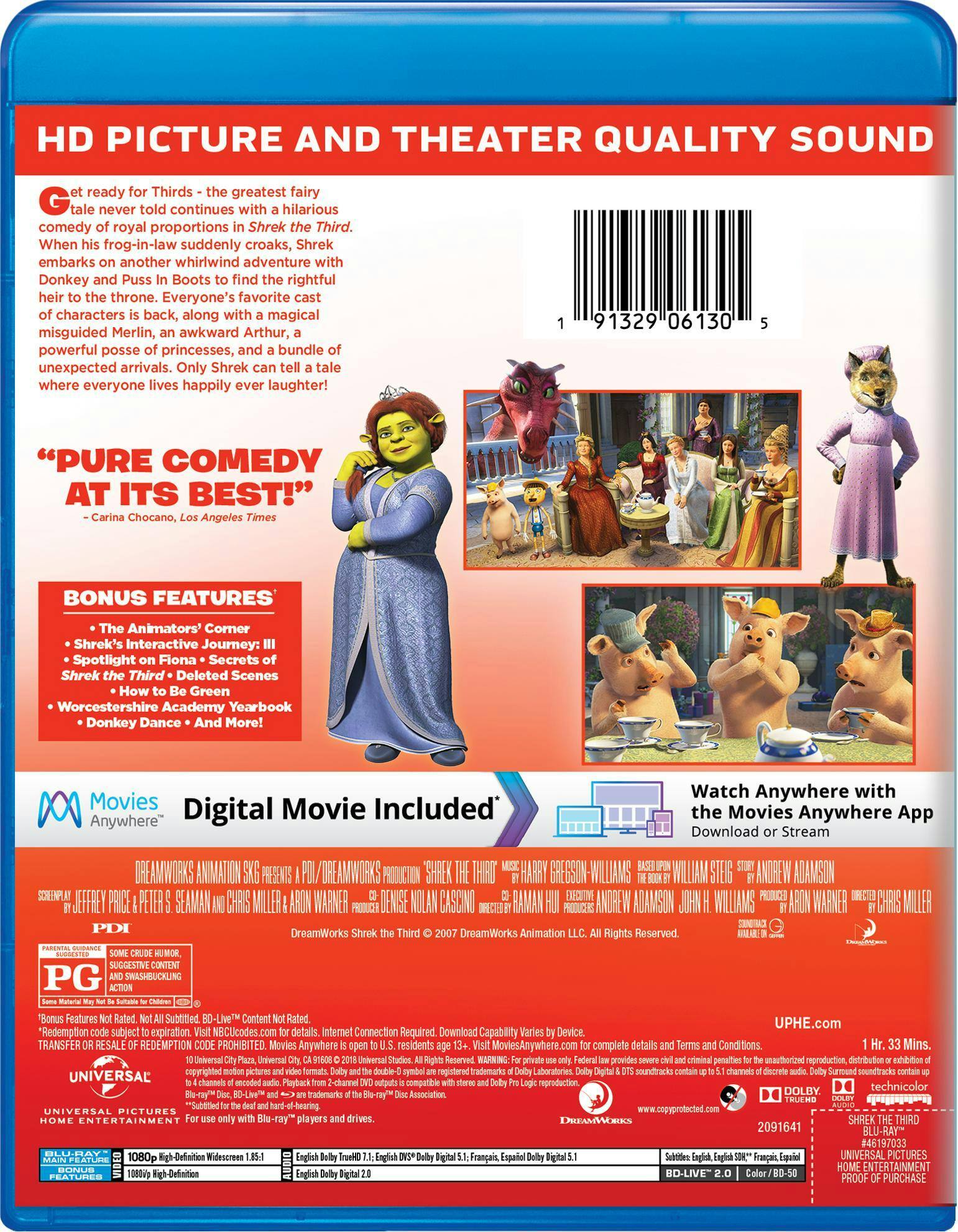 Back. Shrek the Third (Blu-ray New Box Art) [Blu-ray].