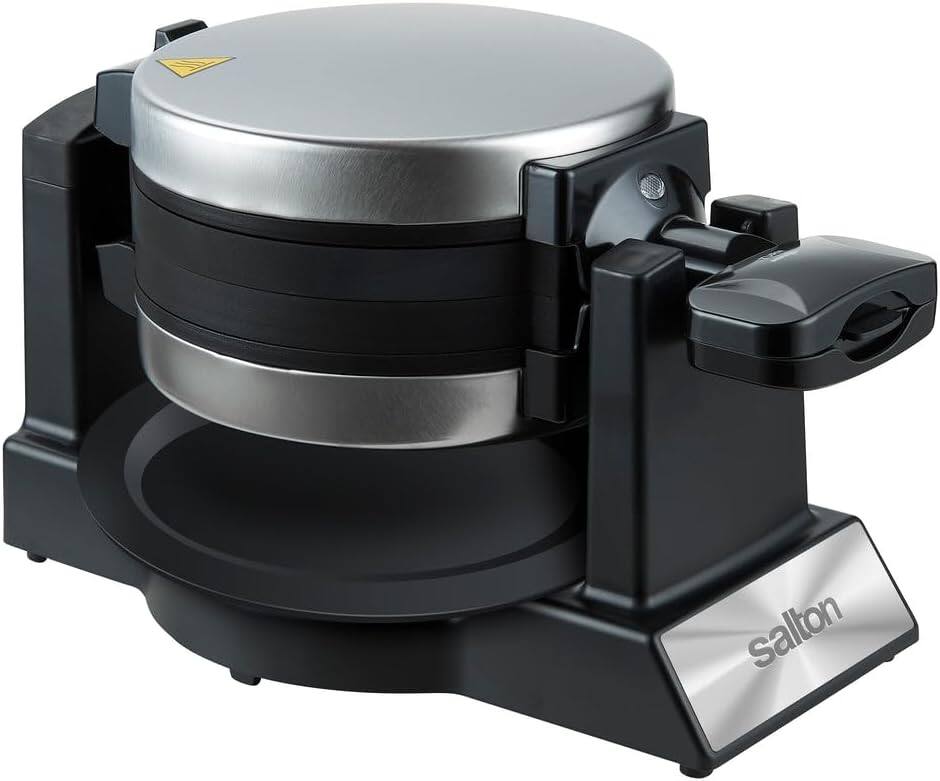 Alt View 2. Salton - Salton Rotating Double Belgian Waffle Maker - Red.