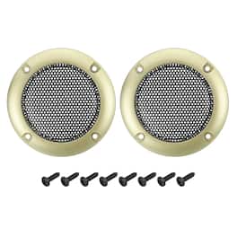 Unique Bargains - 2pcs Speaker Grill Mesh Metal Woofer Guard Protector ABS Frame with Screws for Home Audio Car Speaker - Black Gold