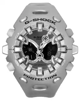 Casio - G-Shock Analog Digital Plastic Strap Dial Quartz GA-V01A-8A 200M Unisex Watch - Silver