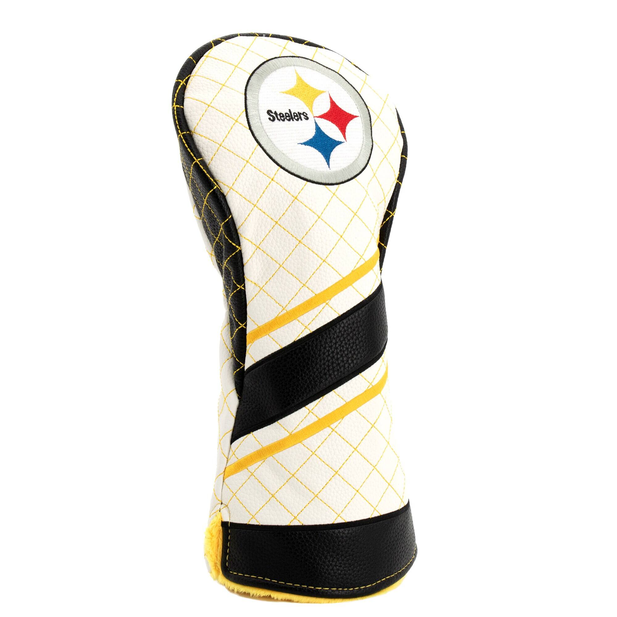 Alt View 2. Team Golf - Pittsburgh Steelers Striped Quilted Driver Headcover - Multicolor.