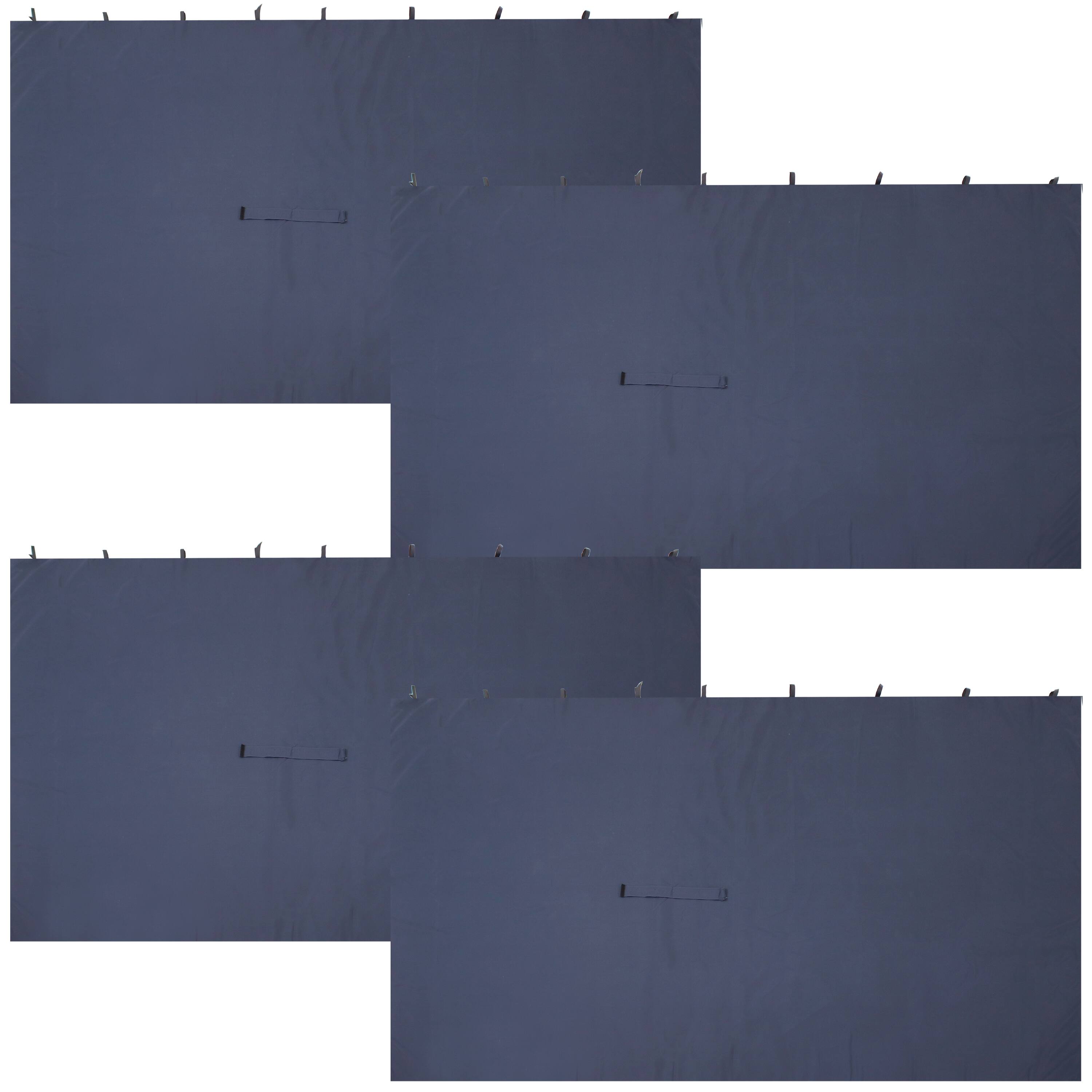 Photos - Garden Furniture Full Tech Sunnydaze - 4-Piece 10 x 13 ft Polyester Gazebo Sidewall Curtain Set - Navy CRE-652 