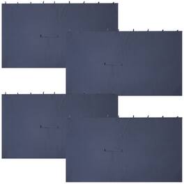Sunnydaze - 4-Piece 10 x 13 ft Polyester Gazebo Sidewall Curtain Set - Navy