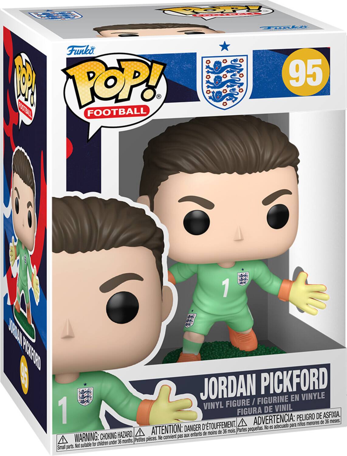 Funko POP! 95 FOOTBALL FOOTBALL 1 JORDAN PICKFORD FIGURINE EN VINYLE FIGURE / VINYL DE VINIL 1 FIGURA ADVERTENCIA: PELIGRO nios menores DE de ASFIXIA 36 meses. ATTENTION: DANGER D'TOUFFEMENT. Partes pequeas. No es adecuado para de menos de 36 mois. CHOKING HAZARD. convient pas aux enfants WARNING: under 36 months Petites pices. Ne Not suitable for children Small parts.