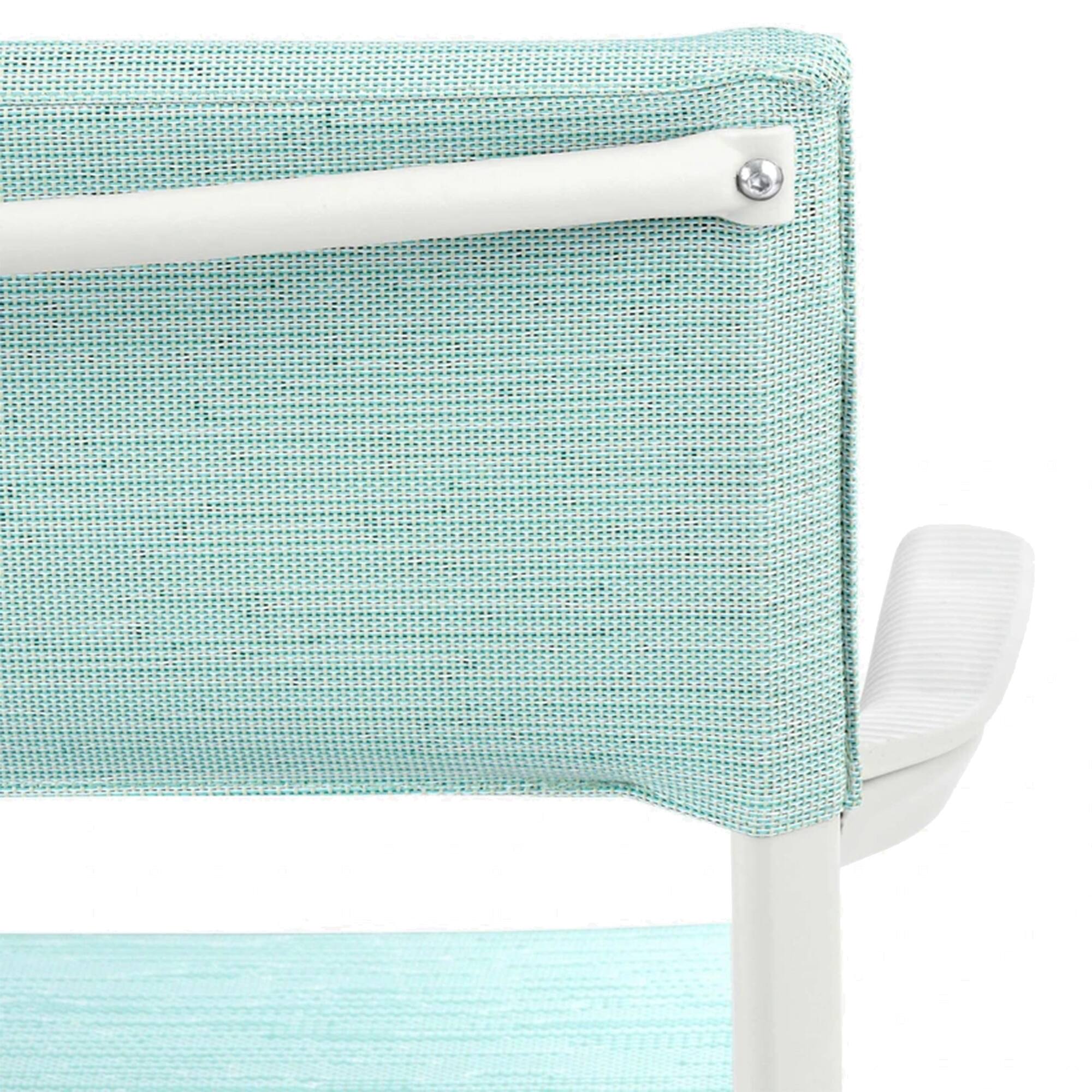 Alt View 3. Lafuma - Lafuma Batyline Duo ORON Outdoor Dining Armchair, Sand/Mistral Blue (Set of 2) - Sand Frame - Mistral Blue, Set of 2.