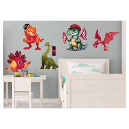 Fan Creations - Atlanta Falcons Dinosaurs Wall Decal Set - Multicolor