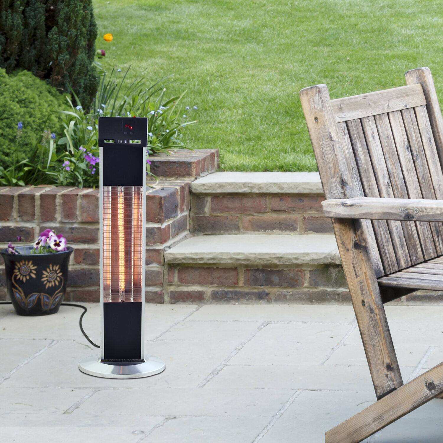 Alt View 18. Lifesmart - Outdoor Infrared Tower Heater - Black.