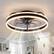 Left. Breezary - 20-Inch Modern Flush Mount Cage Fan with LED Light & Remote, Timer, 7 PC Blades, 6-Speed DC Motor - black.
