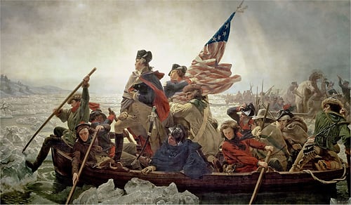 Best Buy: Trademark Art Washington Crossing Delaware River by Emanuel ...