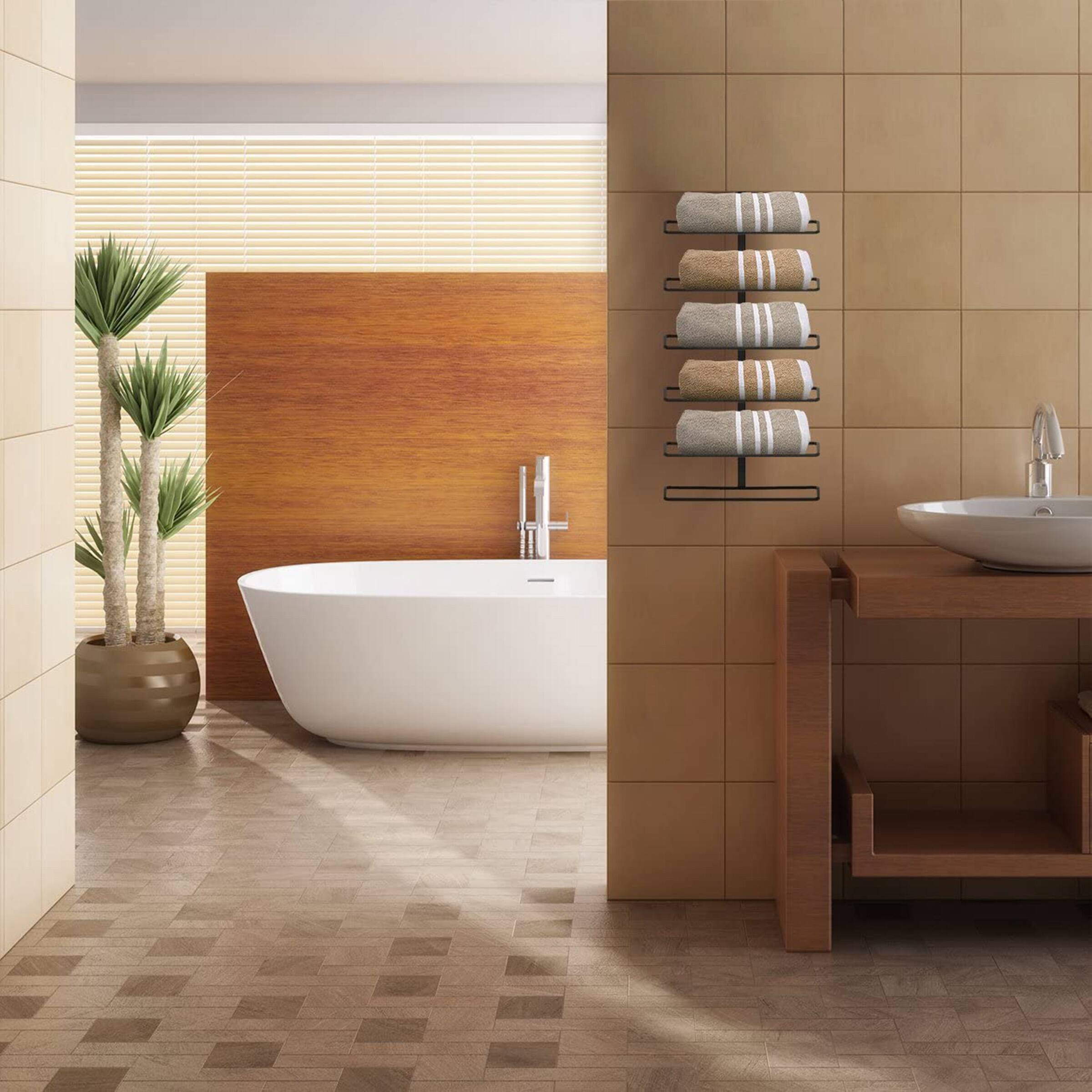 Alt View 1. Sorbus - Sorbus Set of 3 Wall-Mounted Metal Wine Rack - 6 Bottles - Black.