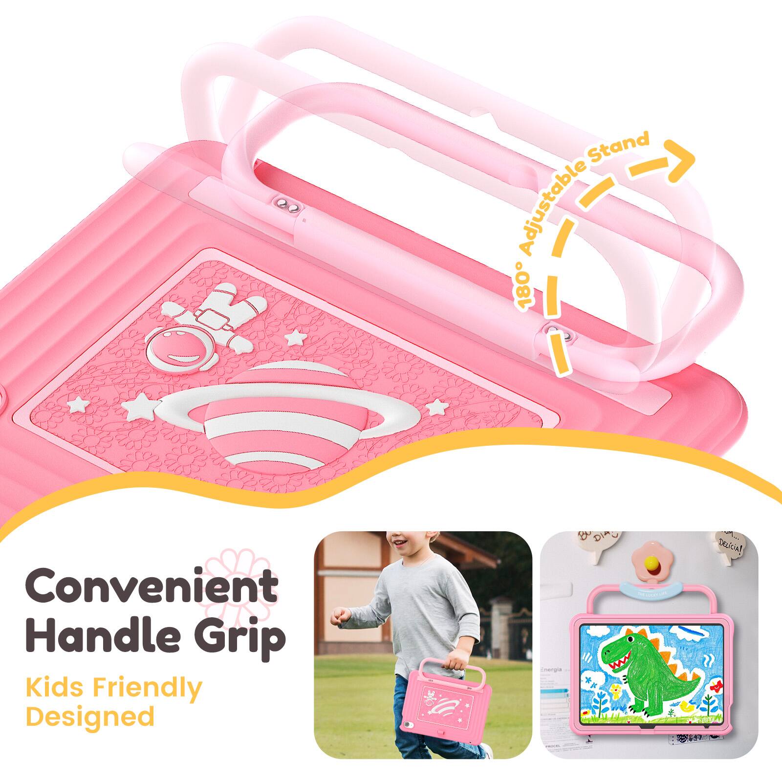 Stand Adjustable 180° Convenient Handle Grip Kids Friendly Designed