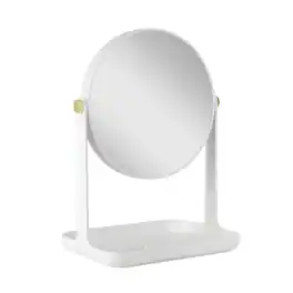 Zadro - Back-to-School Makeup Mirror with 5X/1X Magnifications, Accessory Tray & Phone Holder - White