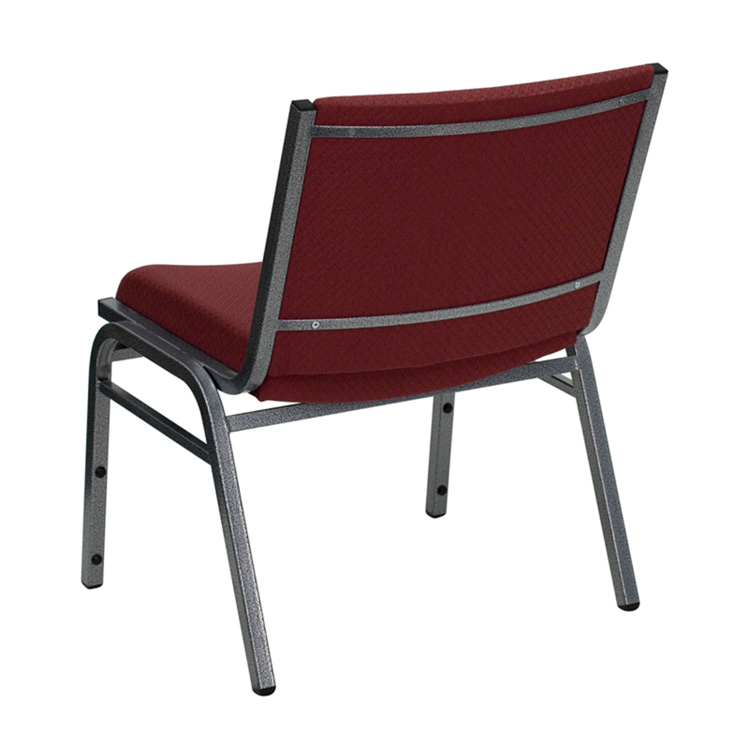 Alt View 4. Emma + Oliver - 1000 lb. Big & Tall Fabric Stack Chair - Burgundy.