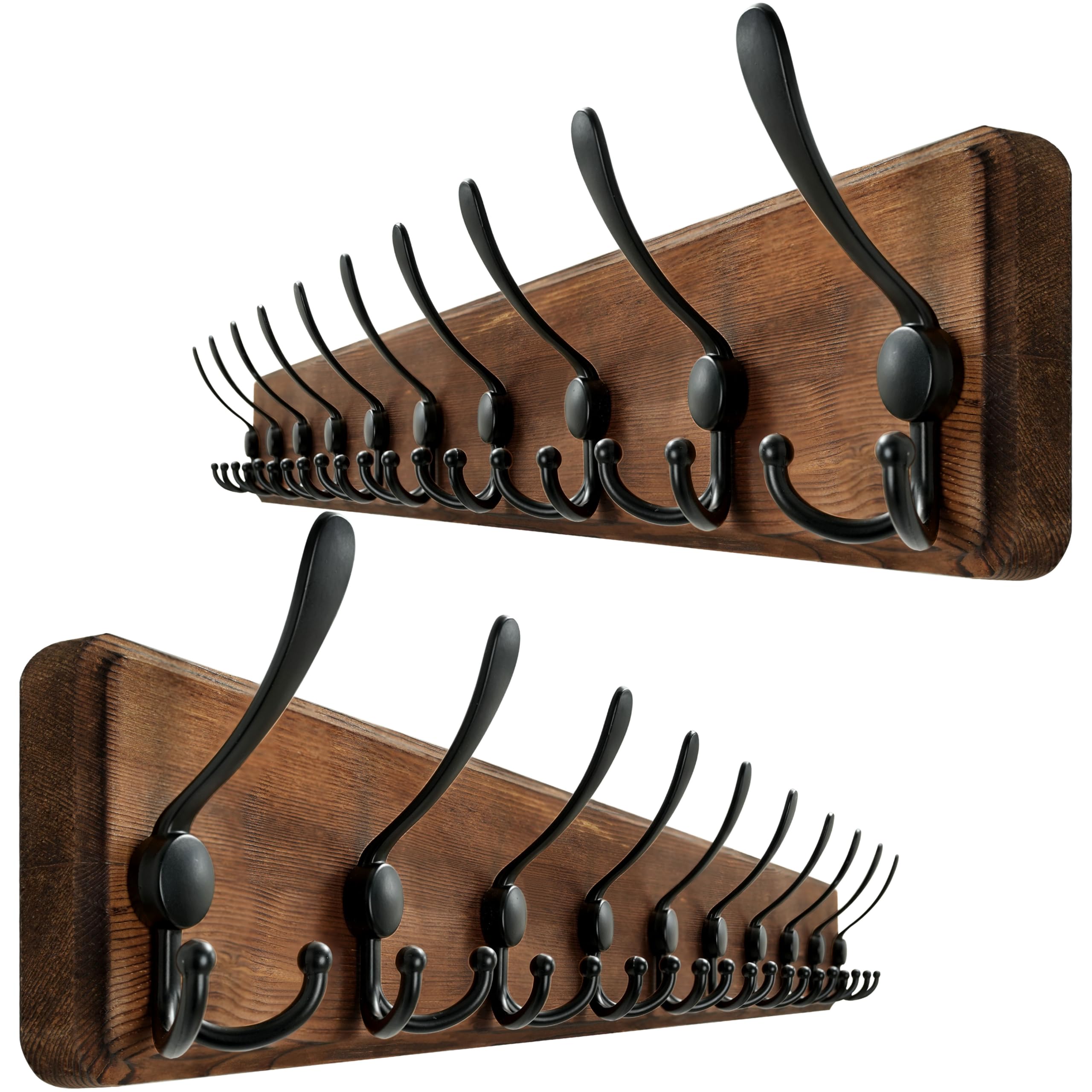 Brown 10 Hooks(2 Packs)