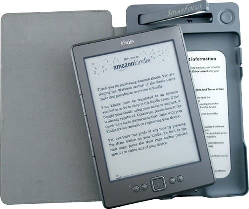 Best Buy: SolarFocus Lighted Cover for Kindle Touch Iron Gray SF-LKC-BK