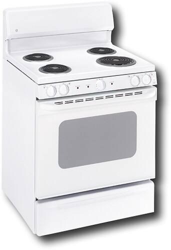 Angle Standard. GE - 30" Self-Cleaning Freestanding Electric Range - White.