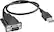 Front. Dynex™ - 16" USB PDA/Serial Adapter Cable - Black.