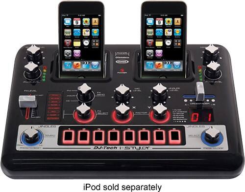 Front Standard. DJ-Tech - i-Styler 3-in-1 DJ Station with Dual Apple® iPod® Docks.