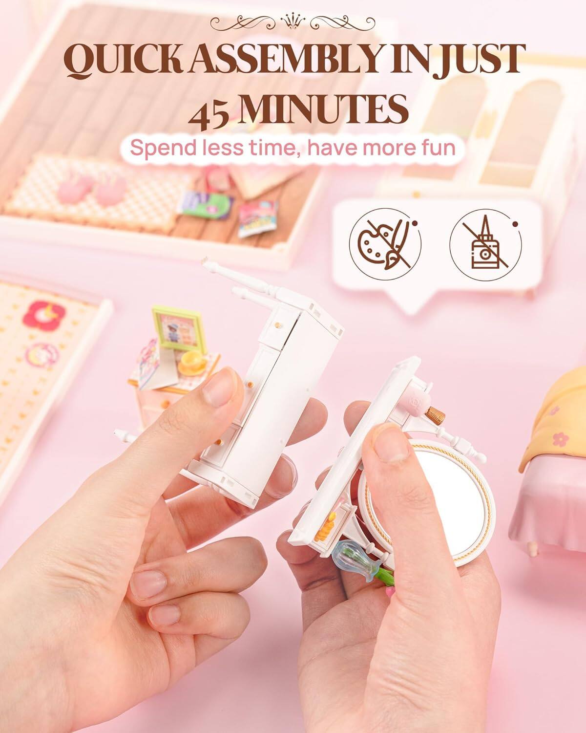 QUICK ASSEMBLY IN JUST 45 MINUTES  
Spend less time, have more fun