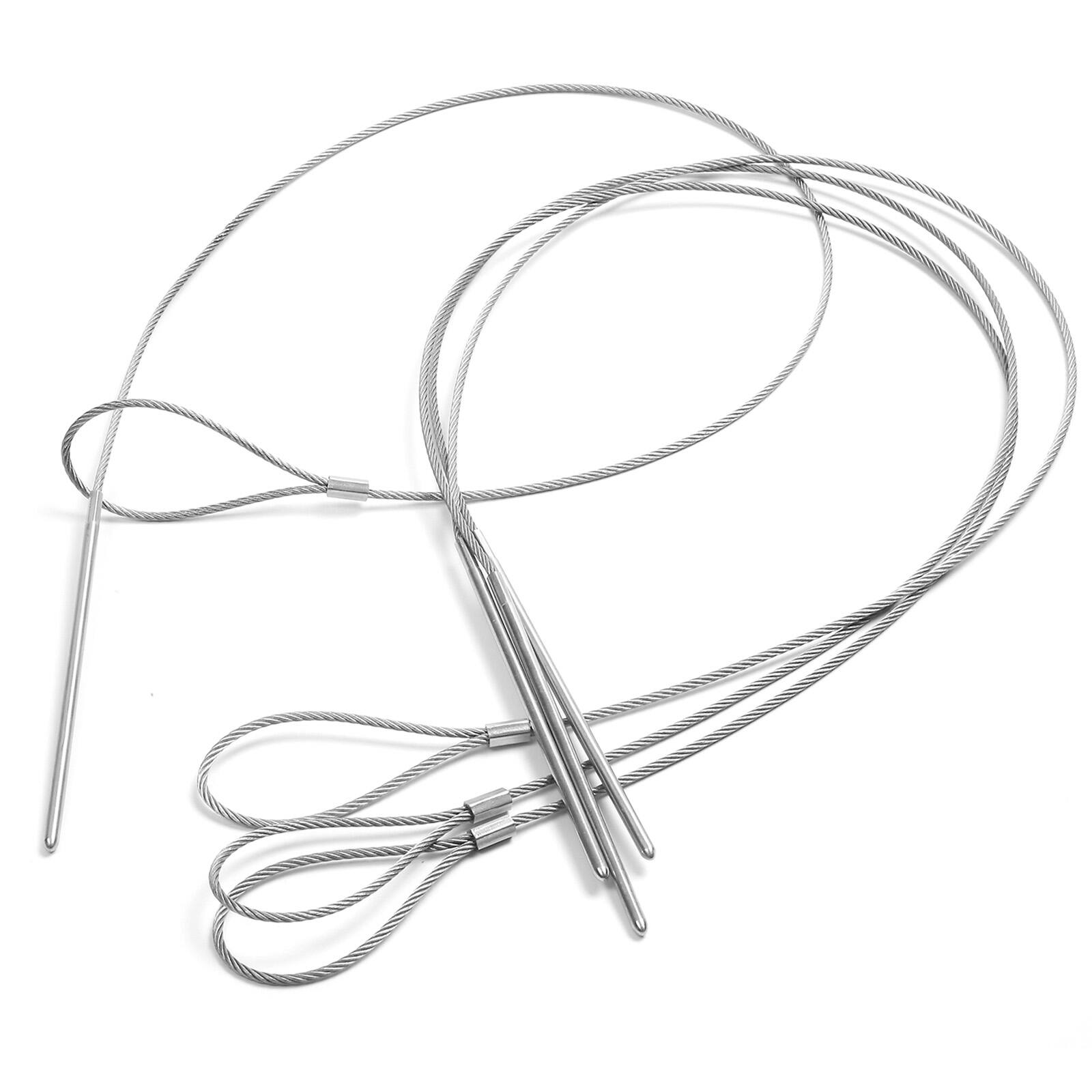 Front. Norpro - Stainless Steel Flexible BBQ Skewers, Set of 4 - Silver.