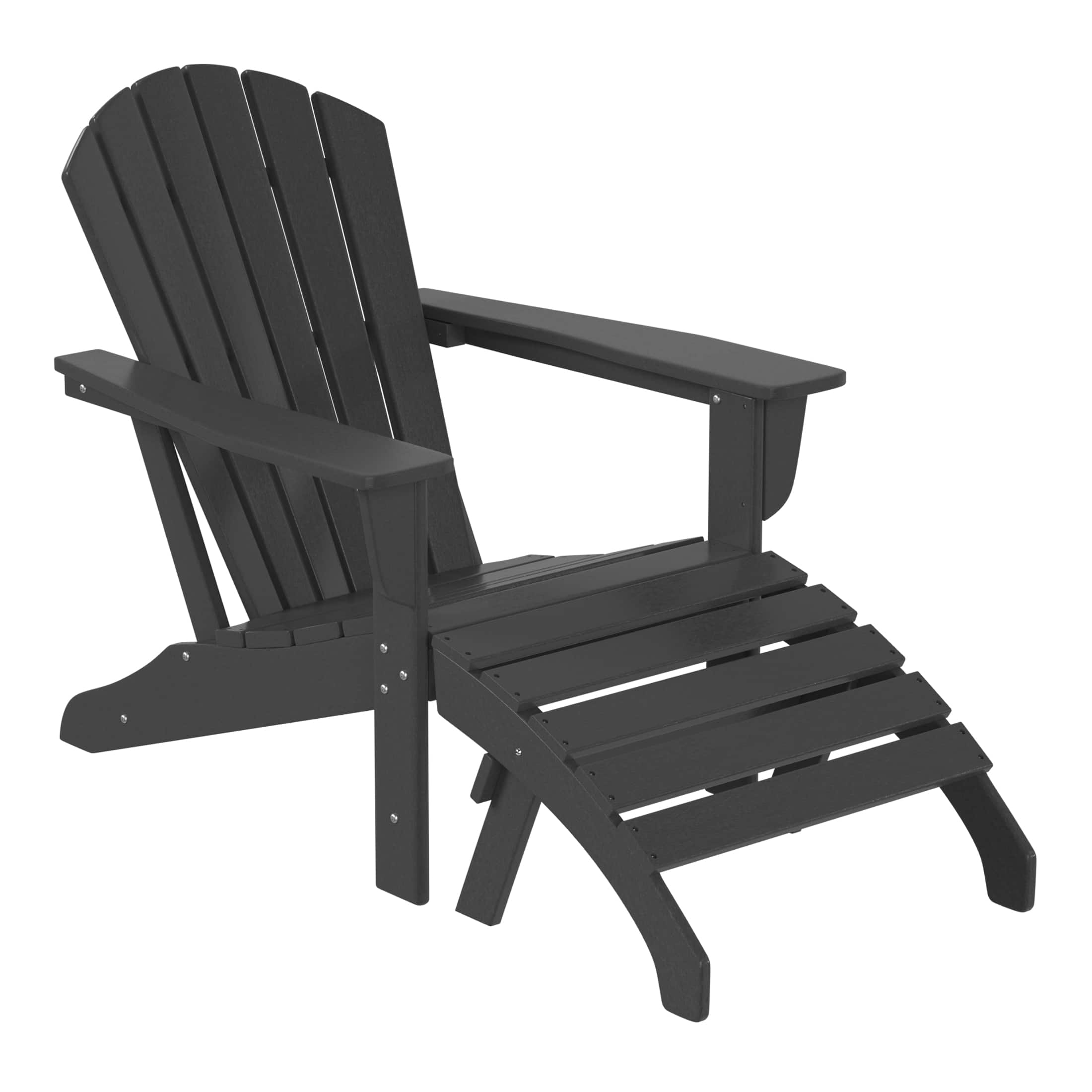 WestinTrends - Dylan Outdoor Adirondack Chair With Ottoman 2-Piece Set - Gray price history on PriceWatchPro