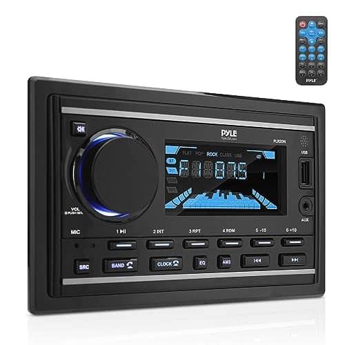PylePro - Pyle PLR2DN Double DIN AM/FM/MP3/BT/USB/AUX Bluetooth Marine Stereo Receiver