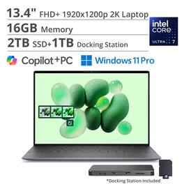 Dell - XPS 13 - 13.4” 2K Laptop - Intel Core Ultra 7 256V 2024 - 16GB Memory - 2 TB Storage - Copilot+ PC - Graphite