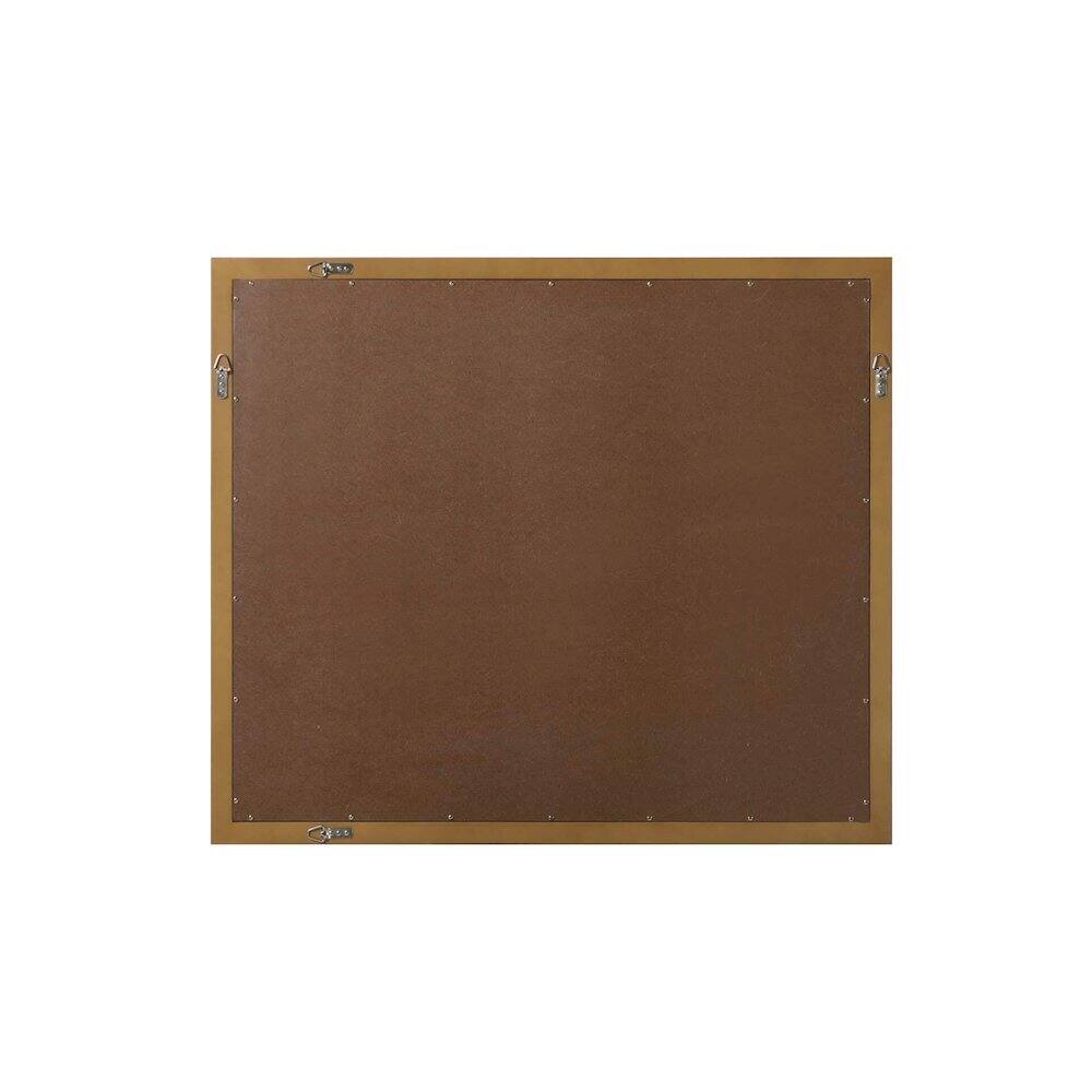 Angle. Elegant Kitchen and Bath - Noah Wooden Rectangle Mirror 42 x 36 in Hazel Oak - Hazel Oak.