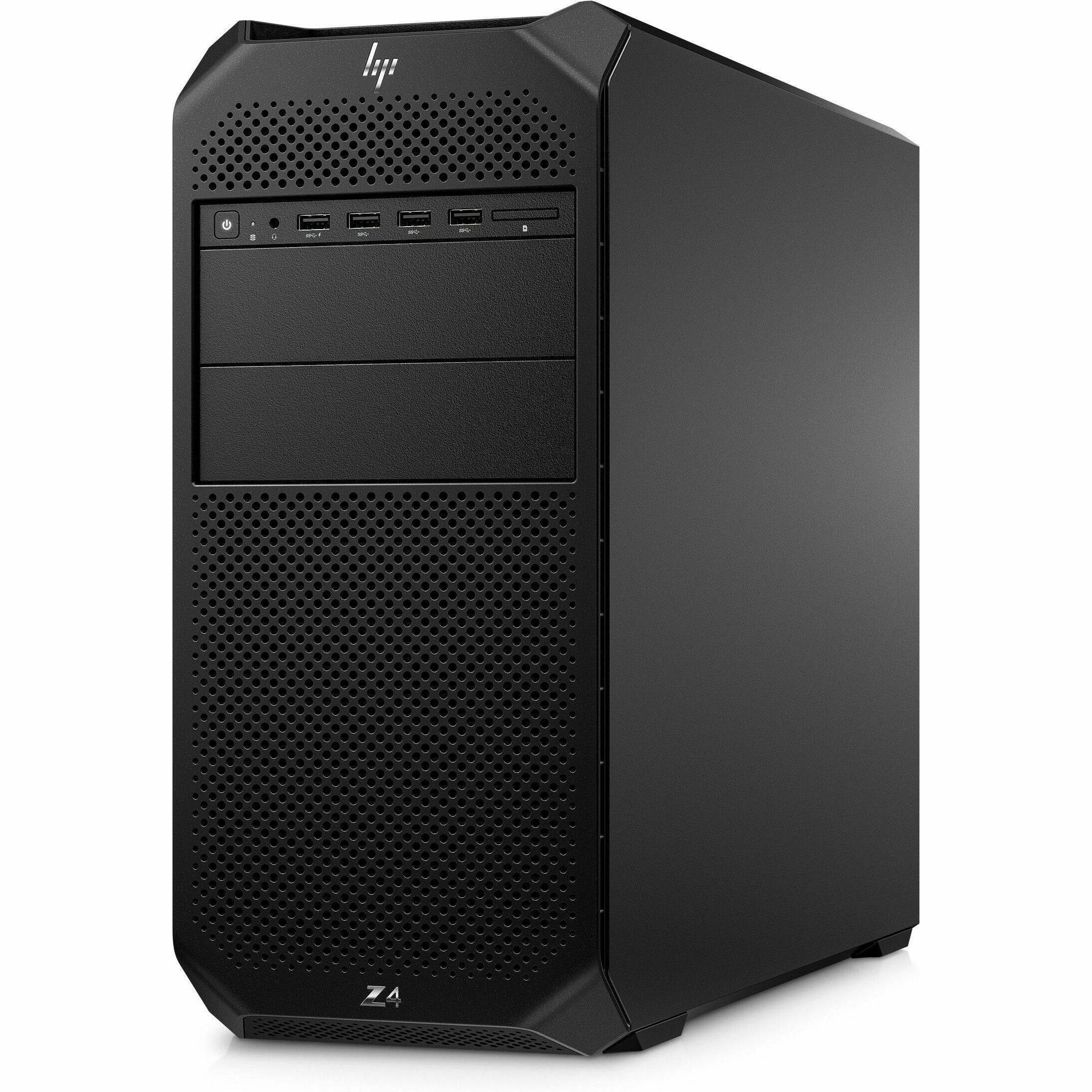 Alt View 3. HP - HP Z4 G5 Workstation - 1 Xeon w3-2535 - 32 GB - 1 TB SSD - Tower - Black - Smart Buy - Intel W790 Chip - Windows 11 Pro - Black.
