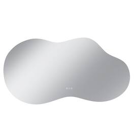 Boyel Living - 32 x 60 in Cloud Shaped LED Wall Mirror with Adjustable Viewing Angle and Back Light
