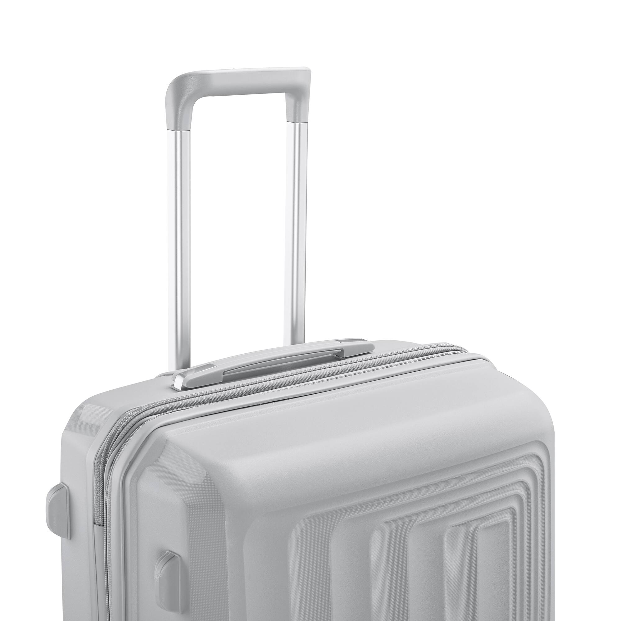 Alt View 7. APRILSOUL - Hard Shell Lightweight TSA Lock Carry on Expandable Suitcase with Spinner Wheels - Silver.