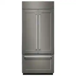 KitchenAid - 20.8 Cu. Ft. French Door Refrigerator with Panel Ready Design - Custom Panel Ready