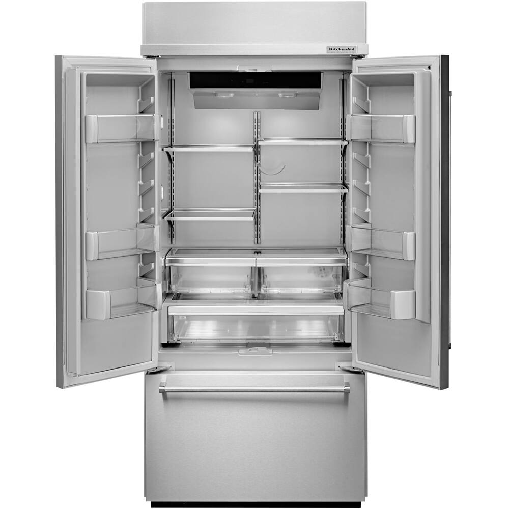 Alt View 11. KitchenAid - 20.8 Cu. Ft. French Door Refrigerator with Panel Ready Design - Custom Panel Ready.