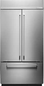 KitchenAid - 24.2 Cu. Ft. French Door Built-In Refrigerator - Stainless steel - Front_Standard