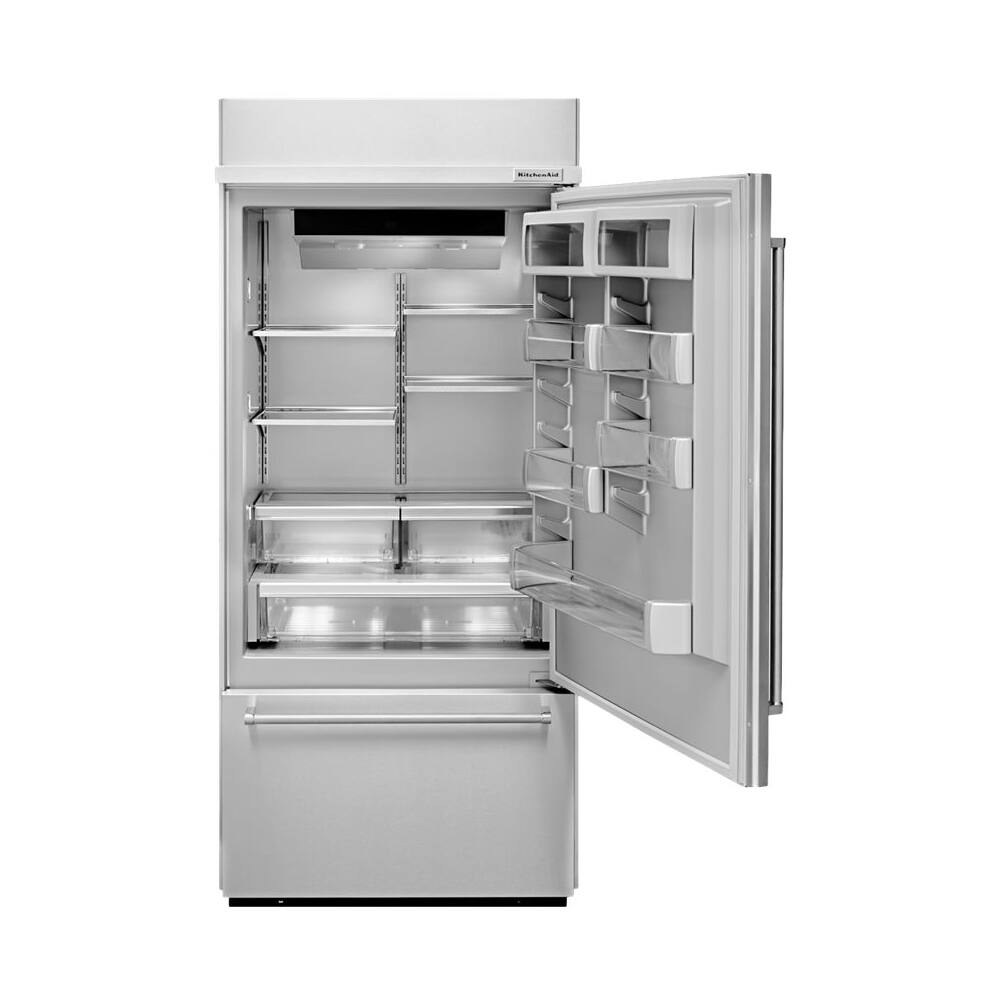 Alt View 11. KitchenAid - 20.9 Cu. Ft. Bottom-Freezer Built-In Refrigerator - Stainless Steel.
