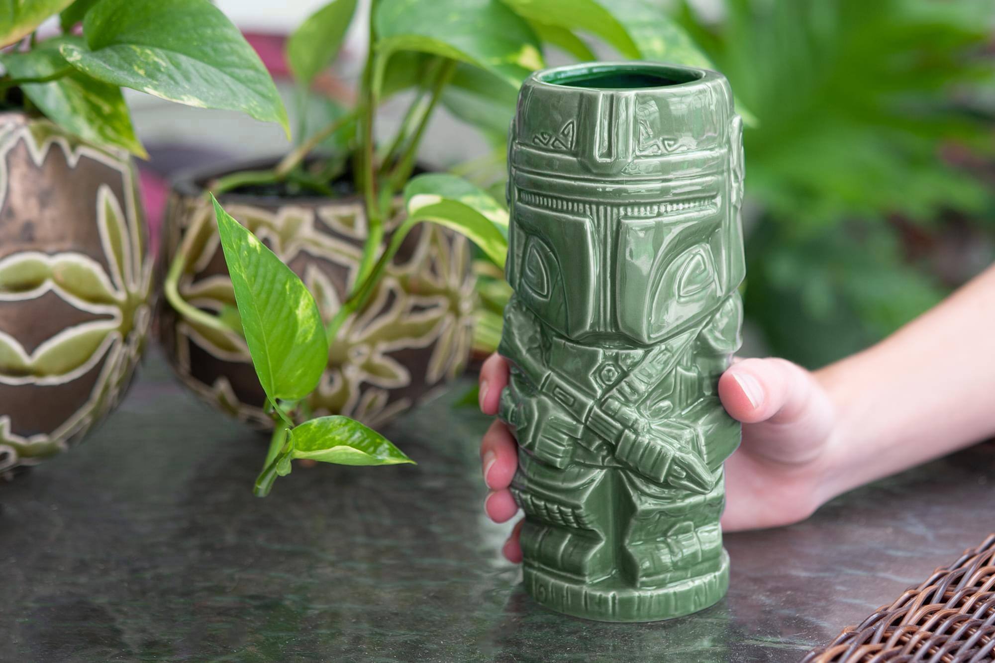 Alt View 3. Star Wars - Geeki Tikis Star Wars The Mandalorian Mando Mug | Ceramic Tiki Cup | 20 Ounces - Green.