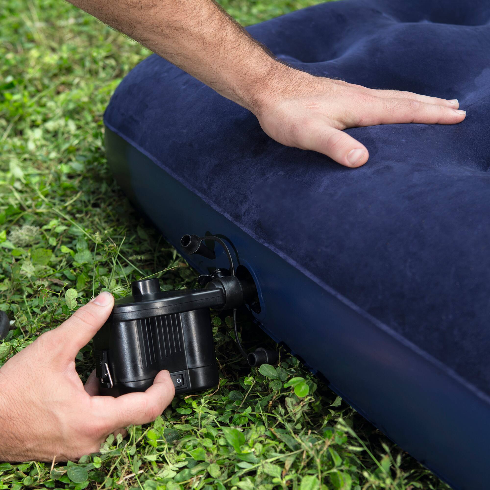 Alt View 1. Intex - Bestway - Flocked Air Bed, Twin - Multicolored.