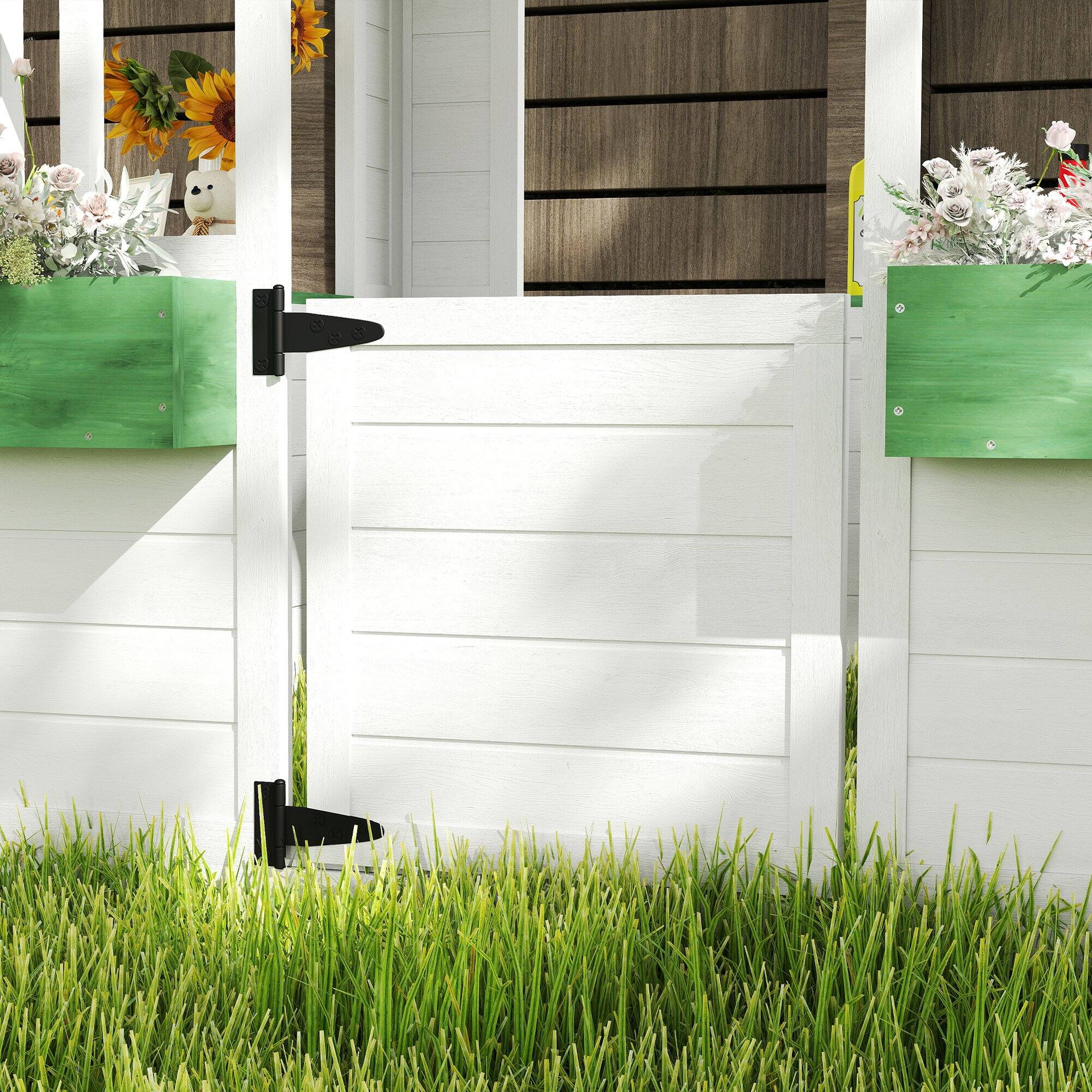 Alt View 5. Outsunny - Kids Wooden Playhouse, Outdoor Garden Games Cottage, Working Door, Windows, Flowers Pot Holder, 47" x 38" x 54".