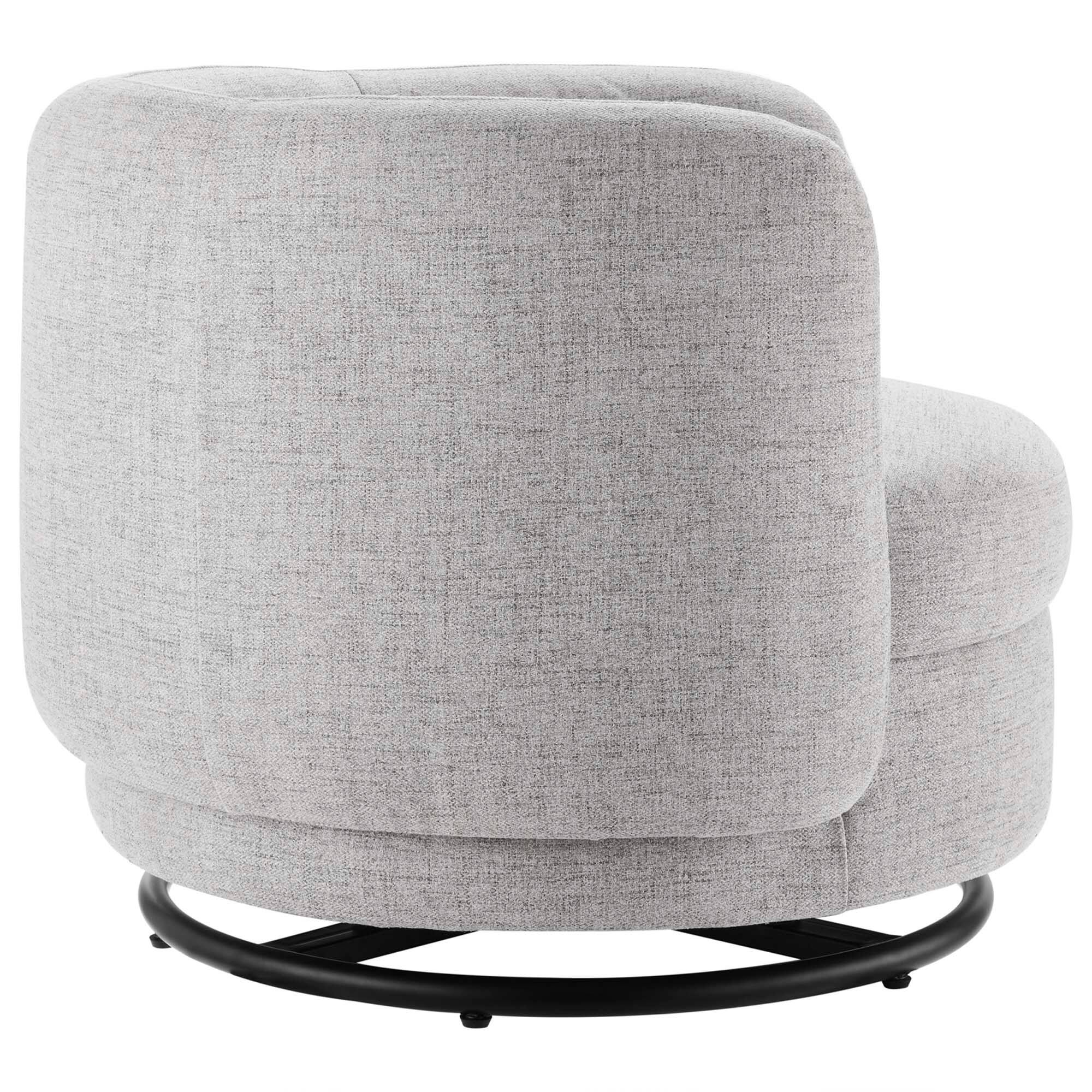 Back. Modway - Relish Upholstered Fabric Swivel Chair by Modway - Black Light Gray.