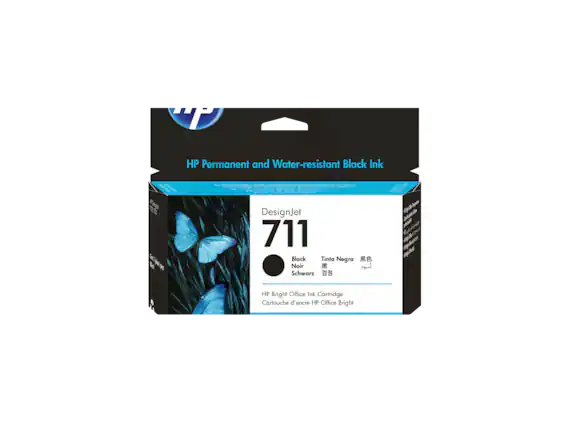 HP Permanent and Water-resistant Black Ink
DesignJet 711 Black
Tinta Negra
Noir
Schwarz
HP Bright Office Ink Cartridge
Cartouche d'encre HP Office Bright