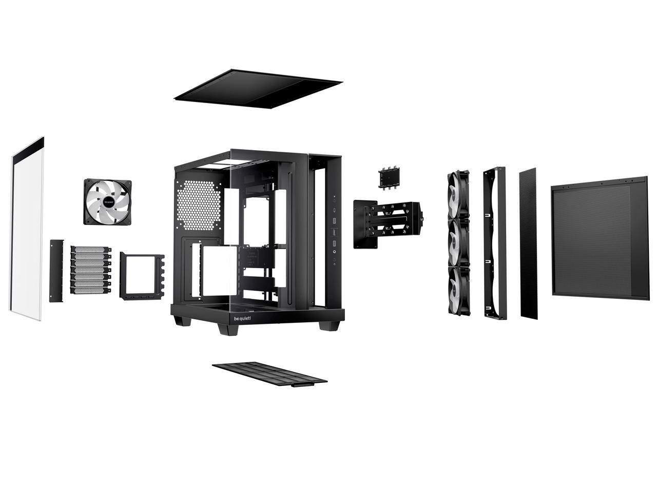 Alt View 5. be quiet! - be quiet! Light Base 500 LX Black ABS/Steel/Tempered Glass ATX/M-ATX/Mini-ATX Case - Black.