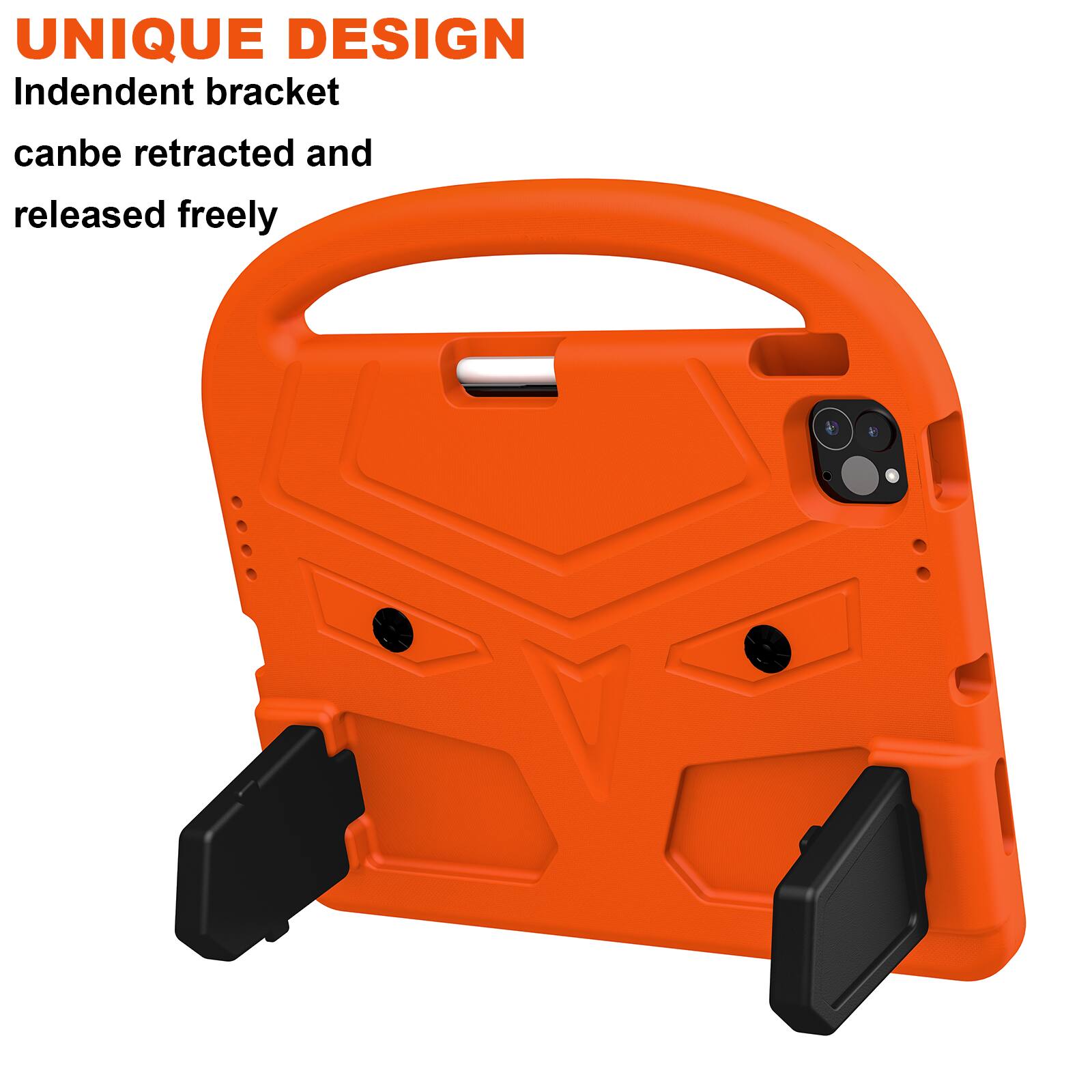 UNIQUE DESIGN  
Independent bracket can be retracted and released freely
