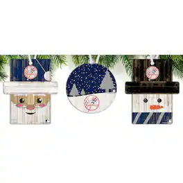 Fan Creations - New York Yankees 3-Pack Ornament Set - Multicolor