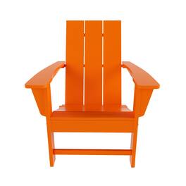 WestinTrends - Ashore Outdoor HDPE Modern Folding Adirondack Chair - Orange