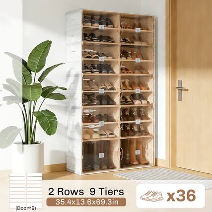 2 Rows 9 Tiers
35.4x13.6x69.3in (Door*9) x36