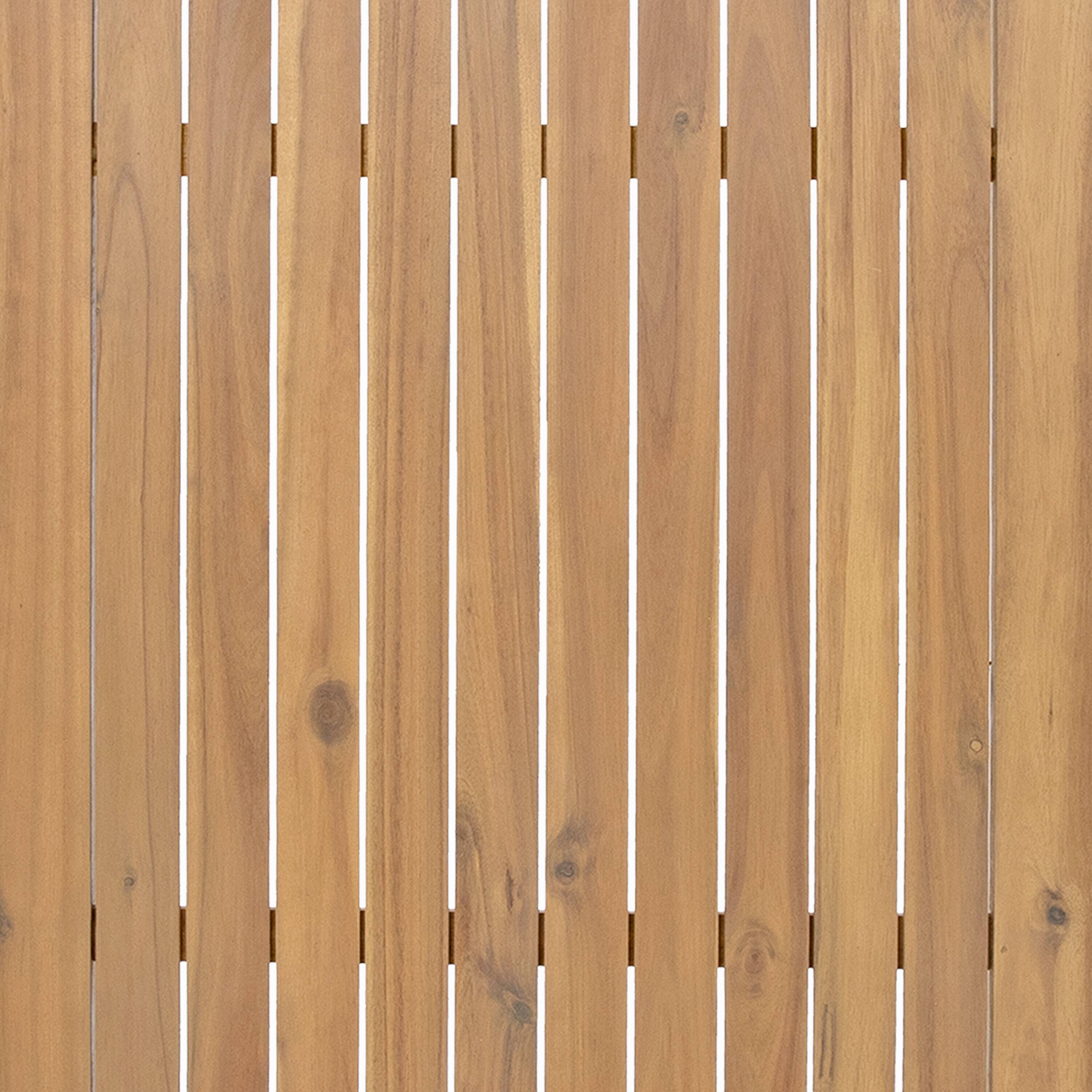 Alt View 9. Sunnydaze - Bodie Acacia Wood 4-Piece Patio Conversation Set - Natural/Bone White.