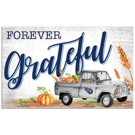 Fan Creations - Tennessee Titans 11" x 19" Forever Grateful Sign - White