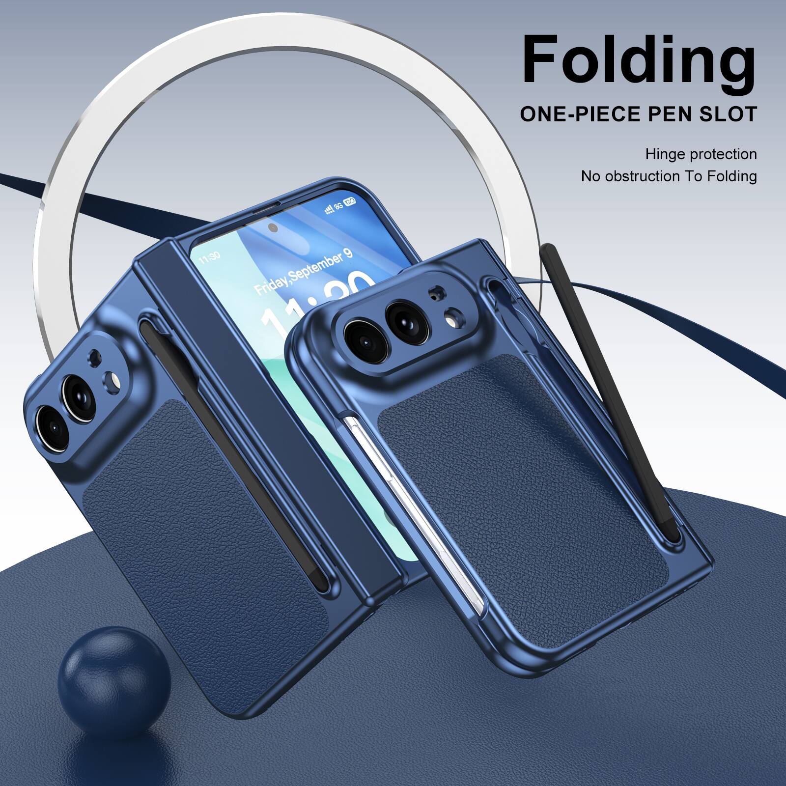 Folding ONE-PIECE PEN SLOT  
Hinge protection  
No obstruction To Folding  

11:30  
Friday, September 9